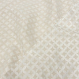 Ivory Quatrefoil Blended Polyester Jacquard
