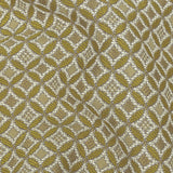 Gold Quatrefoil Blended Polyester Jacquard