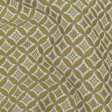 Gold Quatrefoil Blended Polyester Jacquard