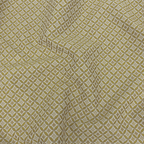 Gold Quatrefoil Blended Polyester Jacquard