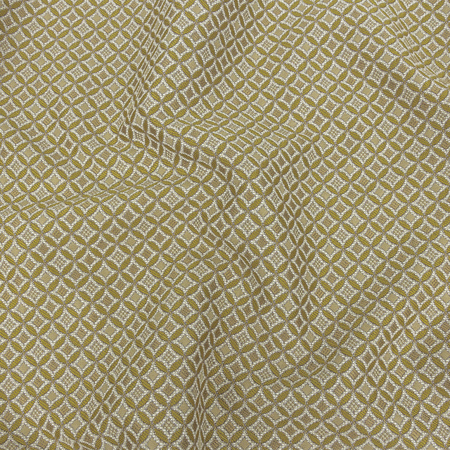Gold Quatrefoil Blended Polyester Jacquard