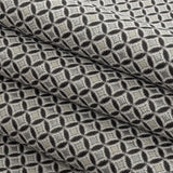 Black and Gray Quatrefoil Blended Polyester Jacquard