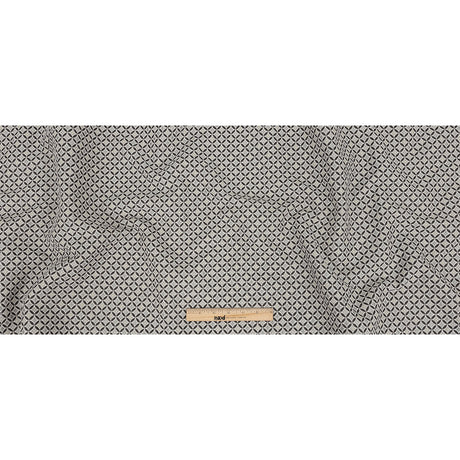 Black and Gray Quatrefoil Blended Polyester Jacquard