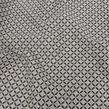 Black and Gray Quatrefoil Blended Polyester Jacquard