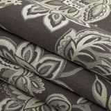 Gradient Gray Jacobean Floral Blended Polyester Jacquard