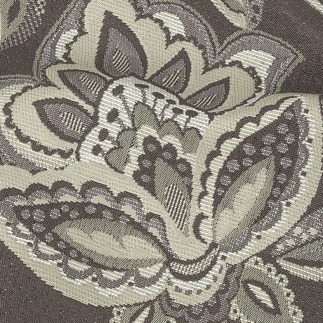 Gradient Gray Jacobean Floral Blended Polyester Jacquard
