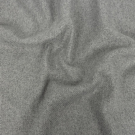 Silver Basketwoven Polyester and Cotton Home Decor Fabric