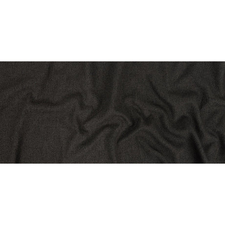 Dark Charcoal Basketwoven Polyester and Cotton Home Decor Fabric