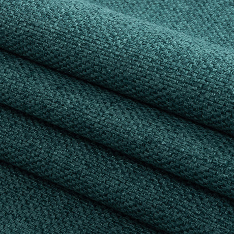 Petrol Basketwoven Polyester and Cotton Home Decor Fabric