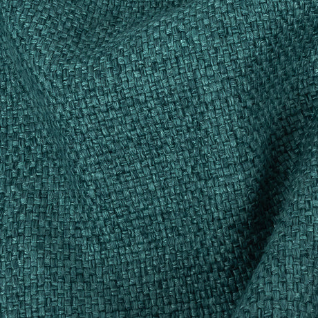 Petrol Basketwoven Polyester and Cotton Home Decor Fabric