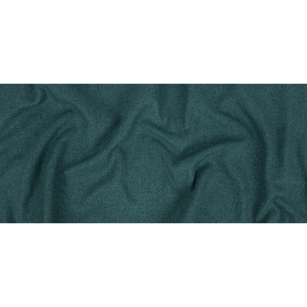Petrol Basketwoven Polyester and Cotton Home Decor Fabric