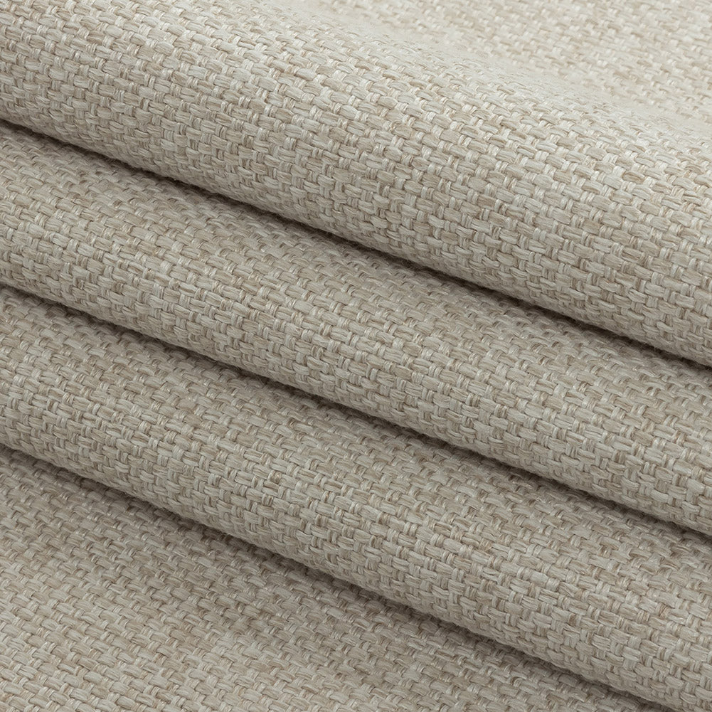 Crystal Gray Basketwoven Polyester and Cotton Home Decor Fabric