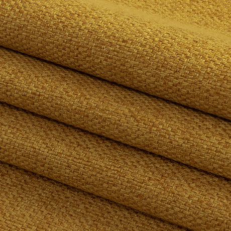 Mustard Basketwoven Polyester and Cotton Home Decor Fabric