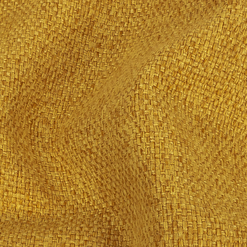 Mustard Basketwoven Polyester and Cotton Home Decor Fabric