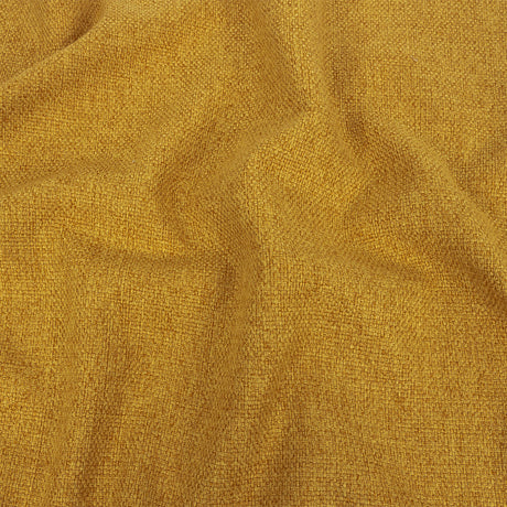Mustard Basketwoven Polyester and Cotton Home Decor Fabric
