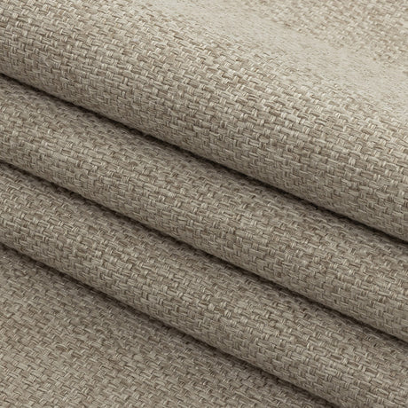 Light Beige Basketwoven Polyester and Cotton Home Decor Fabric