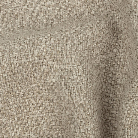 Light Beige Basketwoven Polyester and Cotton Home Decor Fabric