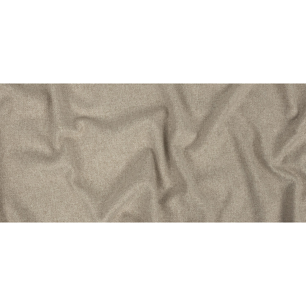 Light Beige Basketwoven Polyester and Cotton Home Decor Fabric