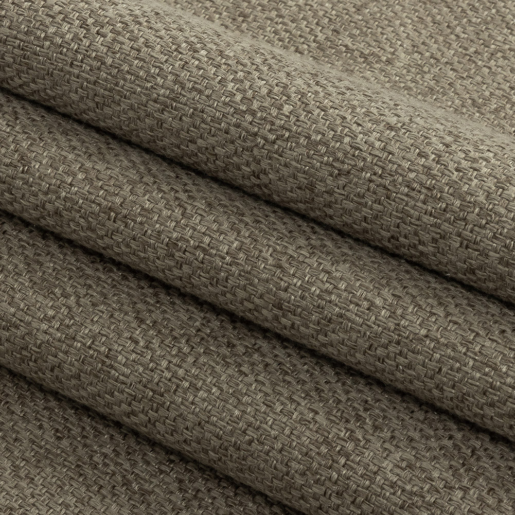 Roasted Cashew Basketwoven Polyester and Cotton Home Decor Fabric