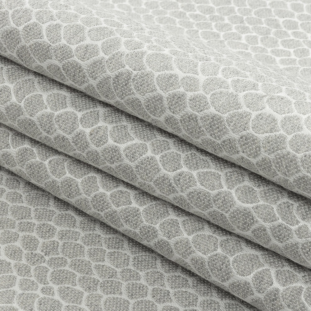 Silver Scaled Blended Polyester Jacquard