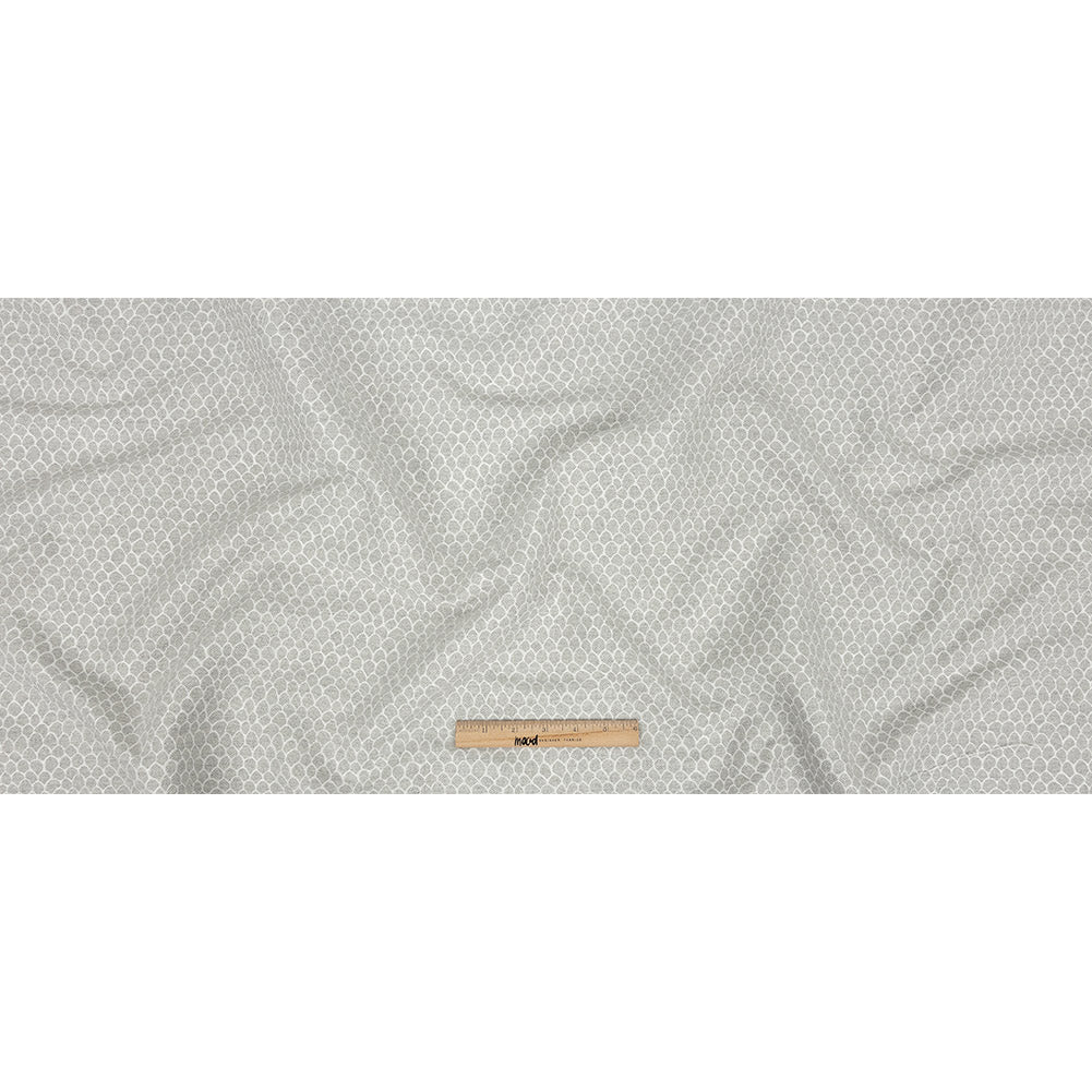 Silver Scaled Blended Polyester Jacquard