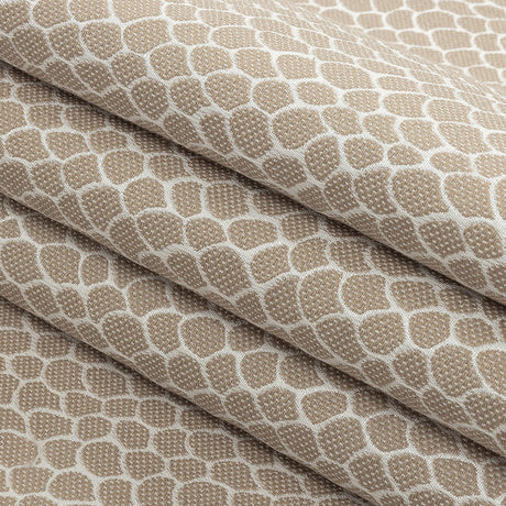Khaki Scaled Blended Polyester Jacquard