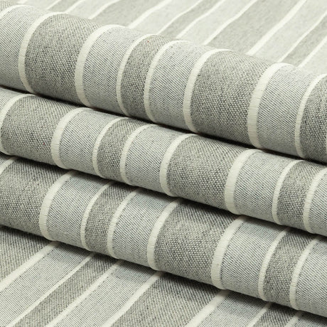 Gray and Sugar Swizzle Tactile Striped Woven