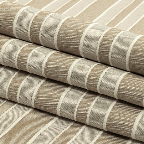 Khaki, Gray and Sugar Swizzle Tactile Striped Woven