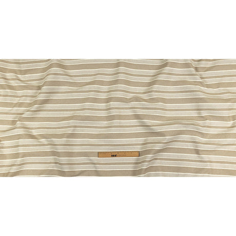 Khaki, Gray and Sugar Swizzle Tactile Striped Woven