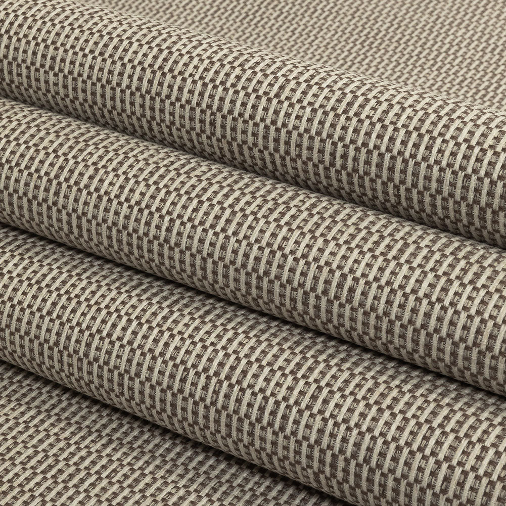 Brown and Gray Rectangles Polyester Jacquard