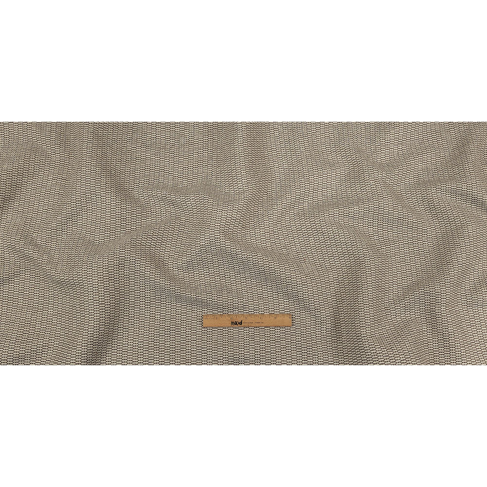 Brown and Gray Rectangles Polyester Jacquard