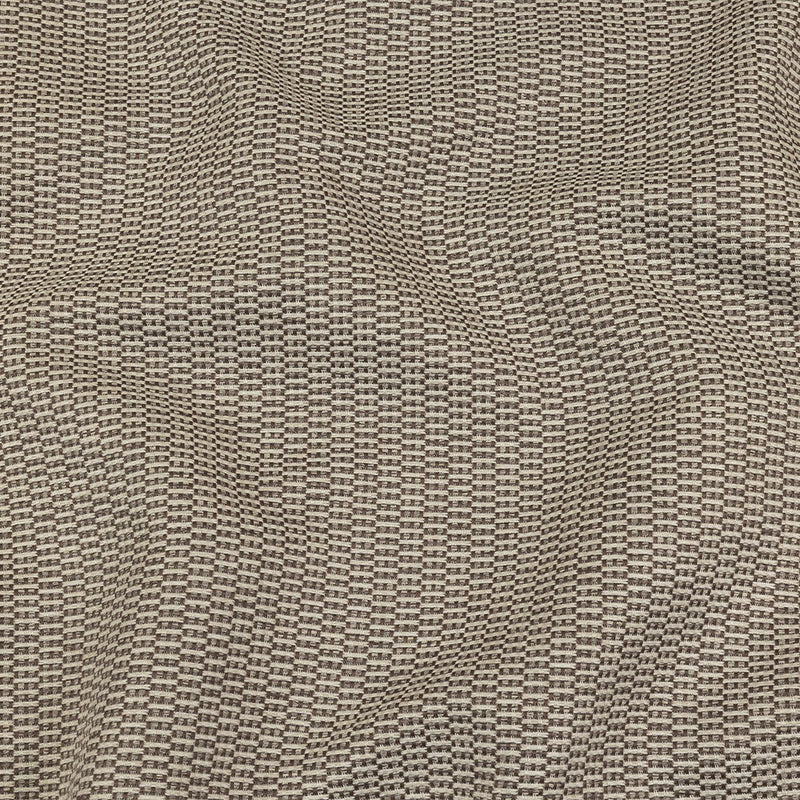 Brown and Gray Rectangles Polyester Jacquard