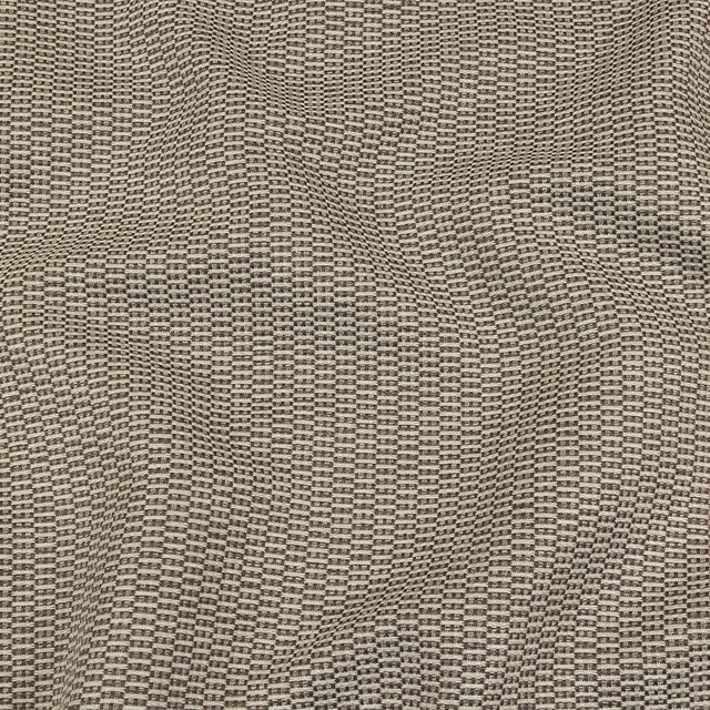 Brown and Gray Rectangles Polyester Jacquard