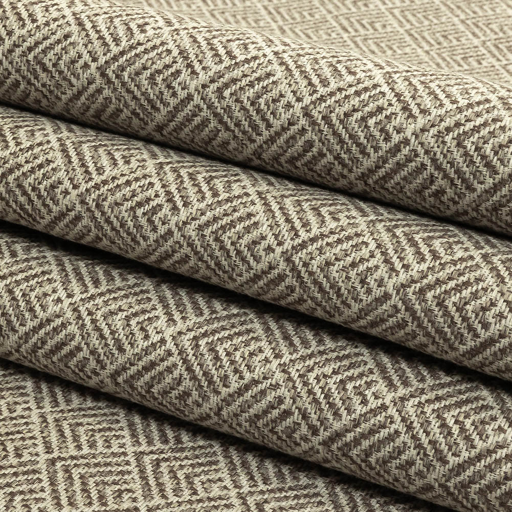Dusty Brown and White Diamonds Upholstery Tweed