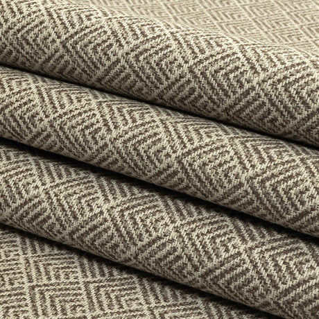 Dusty Brown and White Diamonds Upholstery Tweed