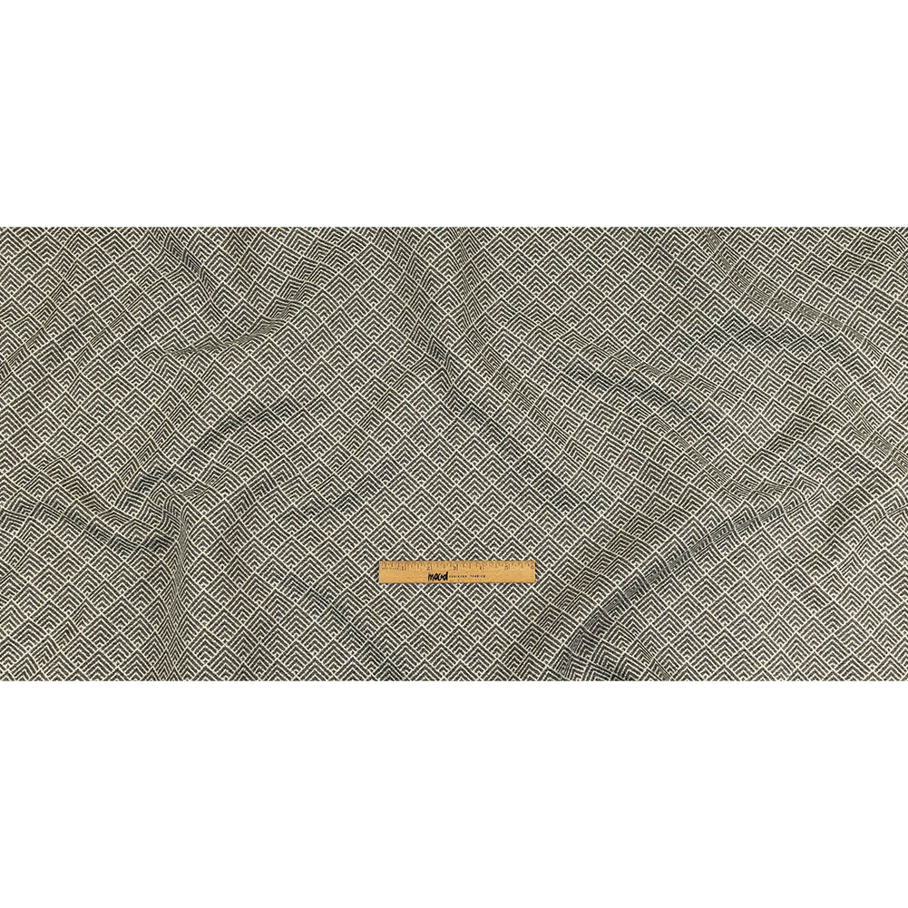 Gray and White Diamonds Upholstery Tweed