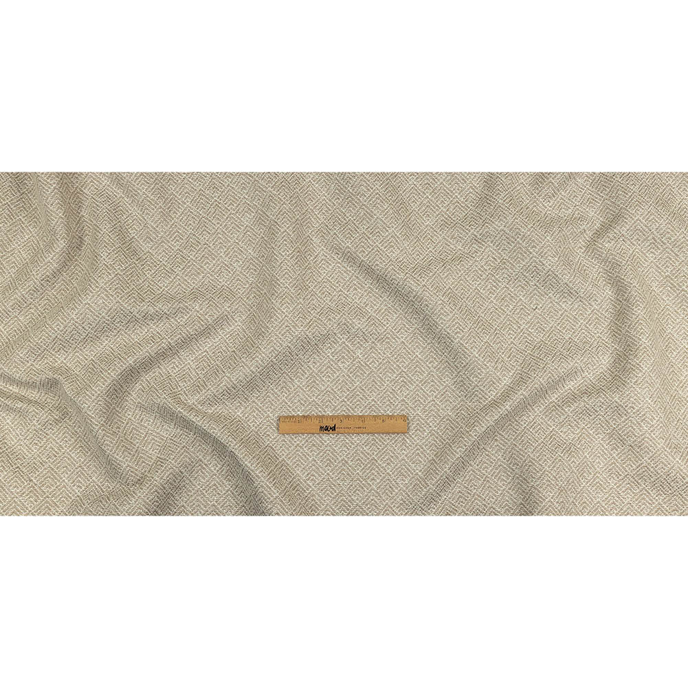 Beige and Khaki Diamonds Upholstery Tweed