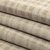 Beige and Ivory Plaid Polyester Upholstery Tweed