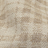 Beige and Ivory Plaid Polyester Upholstery Tweed