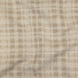 Beige and Ivory Plaid Polyester Upholstery Tweed