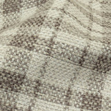 Khaki and Ivory Plaid Polyester Upholstery Tweed