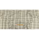 Khaki and Ivory Plaid Polyester Upholstery Tweed