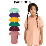 6 Pack : BELLA + CANVAS® Youth CVC Crewneck Short Sleeve Jersey Tee - 3001YCVC