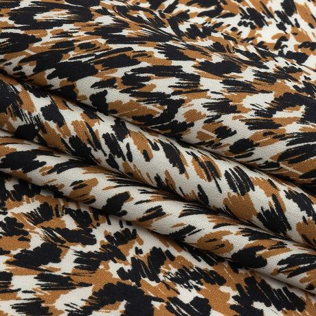 Mood Exclusive Tan Fanciful Furs Cotton Poplin