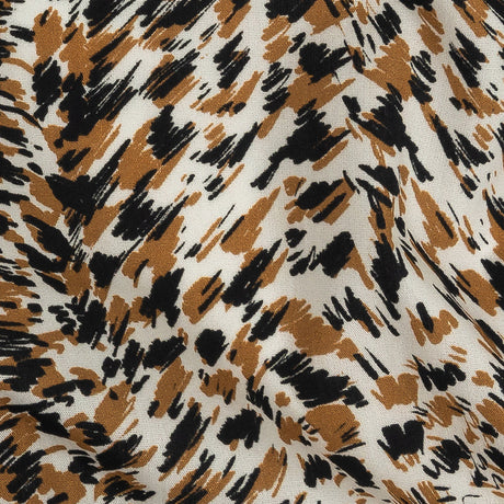 Mood Exclusive Tan Fanciful Furs Cotton Poplin