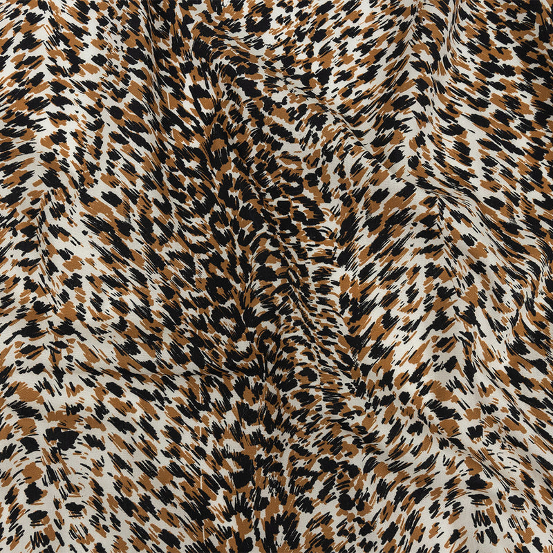 Mood Exclusive Tan Fanciful Furs Cotton Poplin