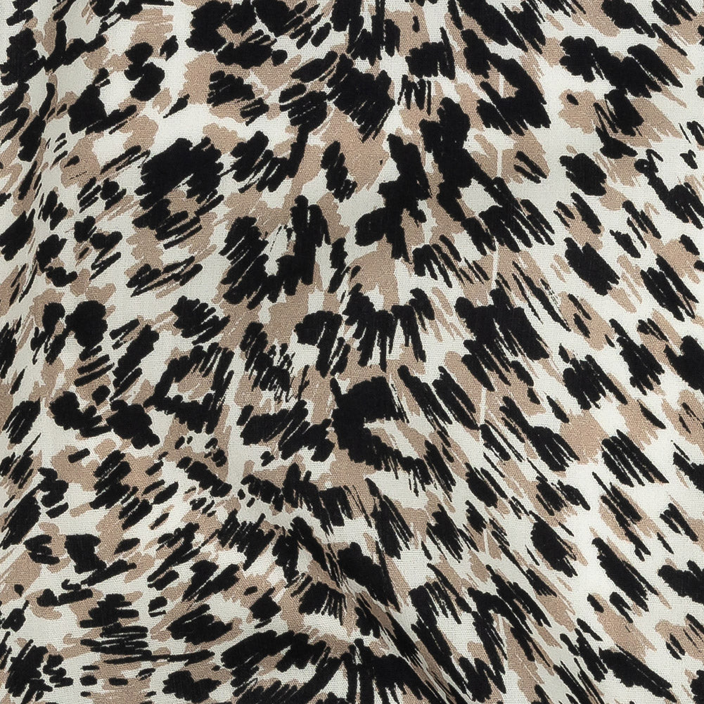 Mood Exclusive Beige Fanciful Furs Cotton Poplin