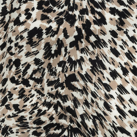 Mood Exclusive Beige Fanciful Furs Cotton Poplin