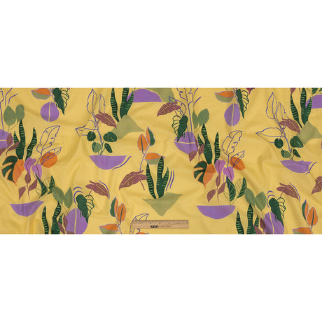 Mood Exclusive Yellow Succulent Contours Cotton Shirting