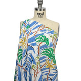Mood Exclusive Blue Foliate Figment Cotton Shirting